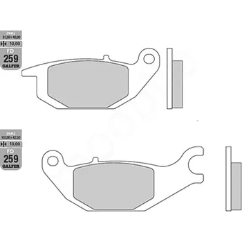 Brzdová destička GALFER brzdové destičky KH343 polokovové (GALFER brzdové destičky KH343 polokovové)