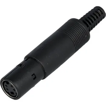 Elektrická zásuvka Ninigi Konektor DIN mini 4pin zásuvka kabel Černá