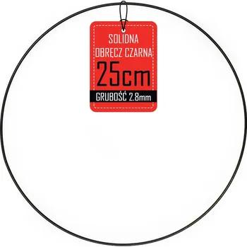 Věnec mech-mech.cz Kovový květinový obručový věnec - černý - 25cm