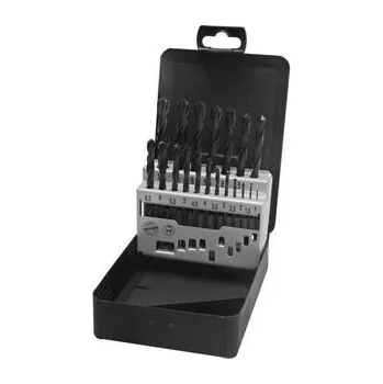 Vrták PROTECO sada vrtáků do kovu 19 dílů 1 - 10 mm DIN 338 černé