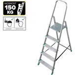 PROTECO schůdky Al 5-stupňové, nosnost 150kg