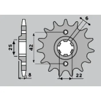 Řetězová sada pro motocykl JR řetězové kolo přední 281 14 (28114JT) HONDA XR 600R, XL 600 R /RM/LM (JTF281.14) (JR řetězové kolo přední 281 14 (28114JT) HONDA XR 600R, XL 600 R /RM/LM (JTF281.14))