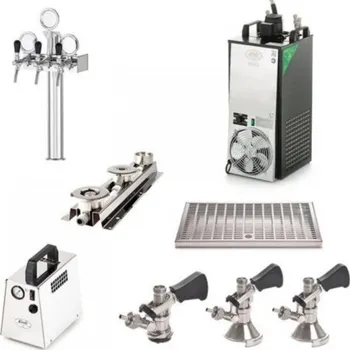 Výčepní technika LINDR.CZ Kompletní sestava Lindr CWP 100 3x chladící smyčka stojan Lindr Lindr T3