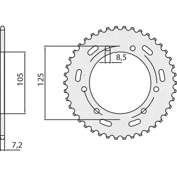 Řetězová sada pro motocykl SUNSTAR rozeta 4413 50 YAMAHA XT 125X/SM 05-09 (JTR1134.50) (řetěz 428) (441350JT) (SUNSTAR rozeta 4413 50 YAMAHA XT 125X/SM 05-09 (JTR1134.50) (řetěz 428) (441350JT))