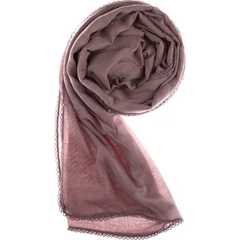 Šátek Dámský šátek 90 x 175 cm ozdobné proužky - lila