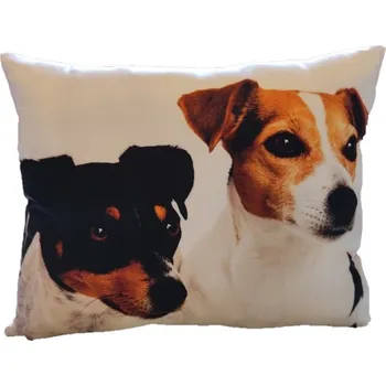 Dekorativní polštářek LKV Lomnice Povlak s polštářem - 46 x 36 cm - Teriéři