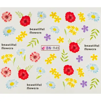 Lak na nehty BIO NAILS Vodolepka BN-945 květy a nápisy