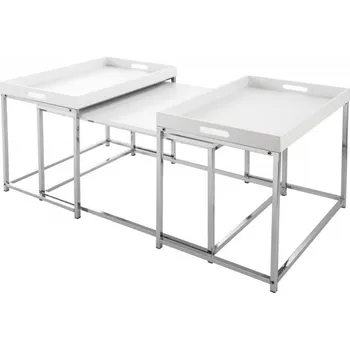 Konferenční stolek 3SET konferenční stolek ELEMENTS bílý