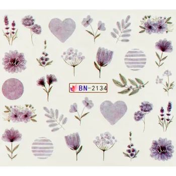 Lak na nehty BIO NAILS Vodolepka BN-2134 srdce a květy