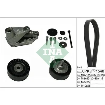 Sada žebrovaných klínových řemenů INA 529 0198 10