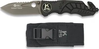 kapesní nůž K25 19625 nůž zavírací záchranář černý
