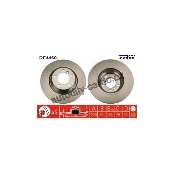 Brzdový kotouč Brzdový kotouč TRW DF4460 - BMW 3 E90 05-