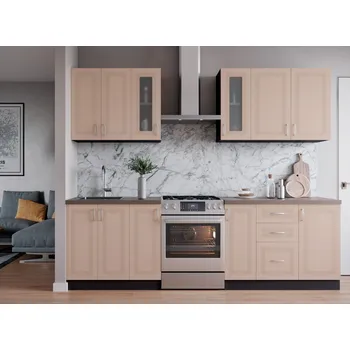 Kuchyňská linka Kuchyně RIZAM 200 wenge/irish lesk