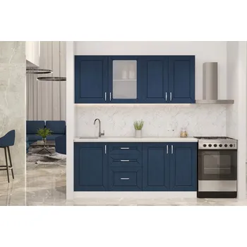 Kuchyňská linka Kuchyně BARDIS 180 safírová/bílá