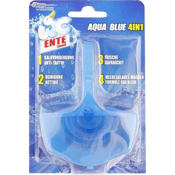 WC čistič WC Ente Aqua Blue 4v1 závěsný čistič WC s efektem modré vody 40 g