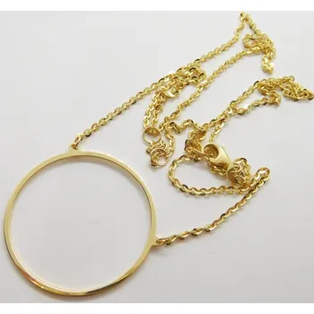 Řetízek Klenoty Budín Zlatá souprava ze žlutého zlata s kruhem 585/2,84gr 42-45cm HK4019 (Klenoty Budín Zlatá souprava ze žlutého zlata s kruhem 585/2,84gr 42-45cm HK4019)