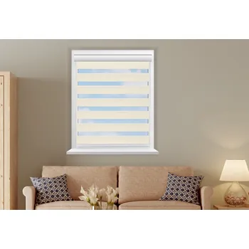 Roleta Rolux Vnitřní látková roleta den a noc Krémová (BH3402), 400 mm, 1000 mm