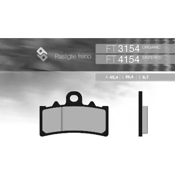 Brzdová destička BRENTA brzdové destičky KH606 sintrované barva zlatá KTM DUKE 125/200/390 11-16 přední (FT 4154) (BRENTA brzdové destičky KH606 sintrované barva zlatá KTM DUKE 125/200/390 11-16 přední (FT 4154))