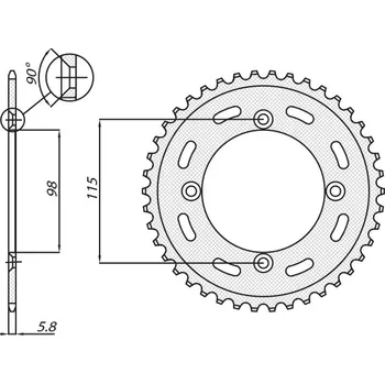 Řetězová sada pro motocykl SUNSTAR rozeta 4552 46 KTM SX 65 12-15 (JTR894.46) (řetěz 420) (455246JT) (SUNSTAR rozeta 4552 46 KTM SX 65 12-15 (JTR894.46) (řetěz 420) (455246JT))