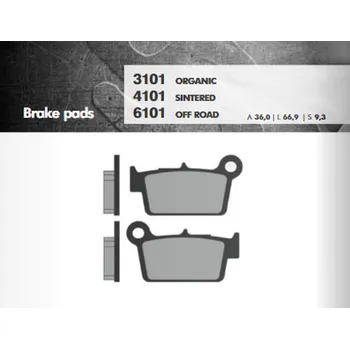 Brzdová destička BRENTA brzdové destičky KH367 sintrované barva zlatá OFF ROAD (FT 6101) (BRENTA brzdové destičky KH367 sintrované barva zlatá OFF ROAD (FT 6101))