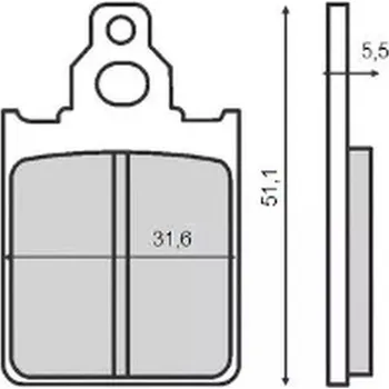 Auto-moto KYOTO brzdové destičky KH186 PIAGGIO/VESPA, přední (KYOTO brzdové destičky KH186 PIAGGIO/VESPA, přední)