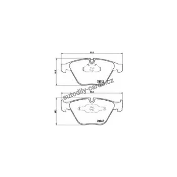 Brzdová destička Sada brzdových destiček BREMBO P06031 - BMW