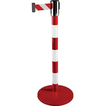 Plotový sloupek Zahrazovací sloupek 4,5 m, bílá / červená, PROFI