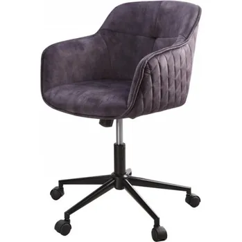 Pracovní židle EUPHORIA tmavě šedá samet