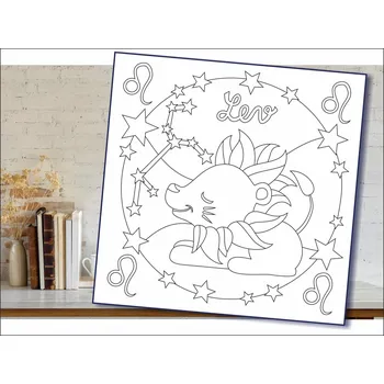 Radost v písku Šablona na pískování obrázkový horoskop lev Varianta: 490 x 490 mm