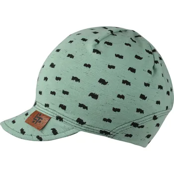 Kšiltovka zelená bavlněná kšiltovka s potiskem