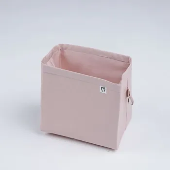 Úložný box Tulimese Košíček růžové lístečky starorůžový VÝBĚR VARIANTY PROVEDENÍ: KOŠÍČEK JEDNOBAREVNÝ
