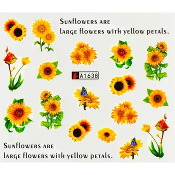 Lak na nehty BIO NAILS Vodolepka A1638 slunečnice a nápisy