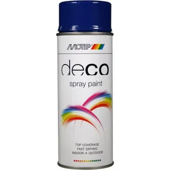 Barva ve spreji Motip DECO PAINT Acryl sprej barevný 400ml - univerzální rychleschnoucí akrylový sprej RAL 5002 lesk