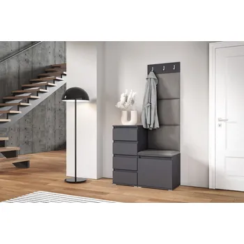 Předsíňová stěna Předsíňová stěna s čalouněnými panely Emi 36, 80 cm