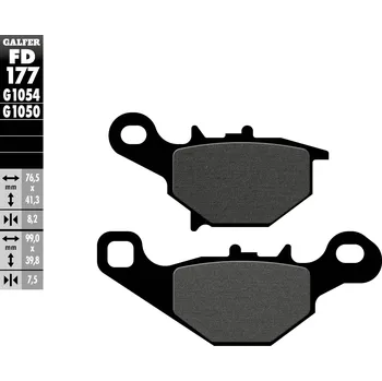 Brzdová destička GALFER brzdové destičky KH230 polokovové (GALFER brzdové destičky KH230 polokovové)