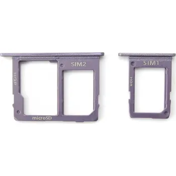 Samsung A6 2018 / A6+ / J6 2018 Držáky SIM SET fialový GH63-15696B 1 GH63-15695B