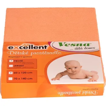 Prostěradlo Vesna Prostěradlo FROTÉ EXCELLENT dětské lososové 70x140 cm