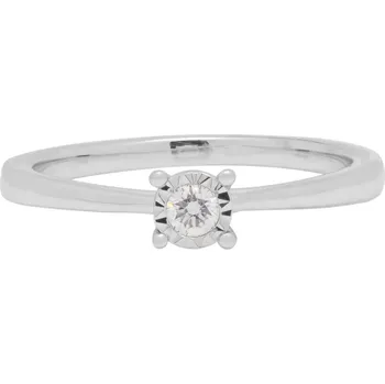 Prsten Zásnubní prsten z bílého zlata s diamantem KR82902