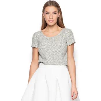 Dámská halenka Halenka s jemným geometrickým vzorem K411 KATRUS Velikost: XL, Barva (Varianta): Vzor 39