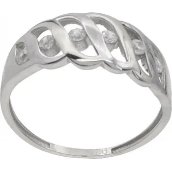 Prsten Zlatý prsten z bílého zlata se zirkony RRCZ029W (585/1000)