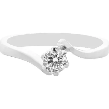 Prsten Zásnubní prsten z bílého zlata s diamantem 21ZP2201414