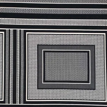 Úplet 17707 černo-bílý šátkový vzor, š.140