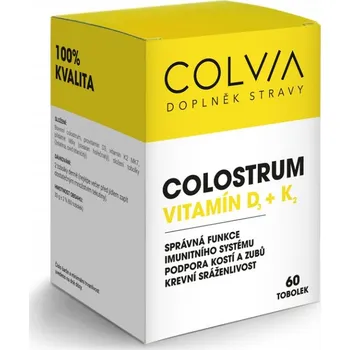 Doplněk stravy COLVIA Colostrum + Vitamín D3 + Vitamín K2, 60 ks