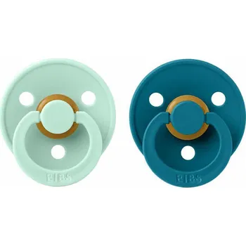 dudlíky Bibs dudlíky kaučuk 2 ks 6-18 měsíců Colour Nordic-mint-forest-lake