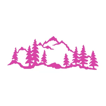 Samolepící dekorace Krajina hory 033 levá (16 - růžová) SAMOLEPKA NA AUTO, NÁLEPKA, FÓLIE, POLEP, TUNING, VLASTNÍ TEXT, TISK, AUTOSAMOLEPKY.cz, POLEPY, OBRÁZEK, LOGO, 3D STICKERS