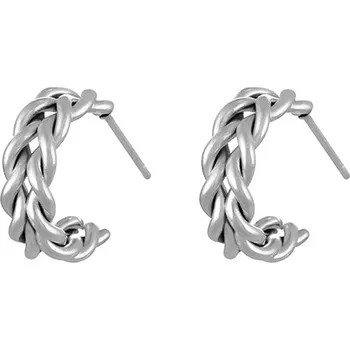 Náušnice Náušnice zapletené kroužky ocelové