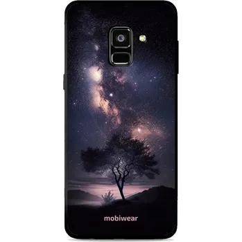Pouzdro na mobilní telefon Lesklý kryt Mobiwear Glossy - Samsung Galaxy A8 2018 - G005G Strom s galaxií (Prémiové lesklé pouzdro, obal, kryt Mobiwear Glossy na mobil Samsung Galaxy A8 2018 - G005G Strom s galaxií, materiál Plast + TPU silikon - krytí po všech stranách, neošoupateln