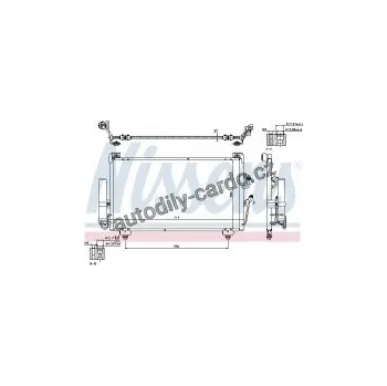Chladič motoru Chladič klimatizace NISSENS 940165