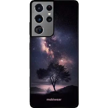 Pouzdro na mobilní telefon Lesklý kryt Mobiwear Glossy - Samsung Galaxy S21 Ultra - G005G Strom s galaxií (Prémiové lesklé pouzdro, obal, kryt Mobiwear Glossy na mobil Samsung Galaxy S21 Ultra - G005G Strom s galaxií, materiál Plast + TPU silikon - krytí po všech stranách,)