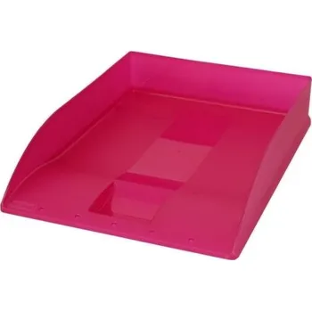 Odkladač plastový Herlitz A4, transparentní růžový